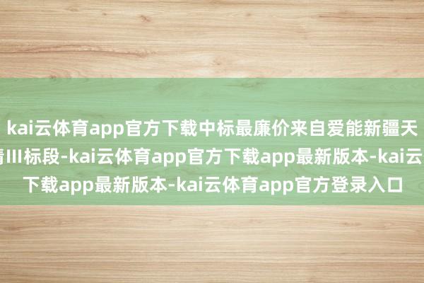 kai云体育app官方下载中标最廉价来自爱能新疆天山北麓新动力基地表情Ⅲ标段-kai云体育app官方下载app最新版本-kai云体育app官方登录入口