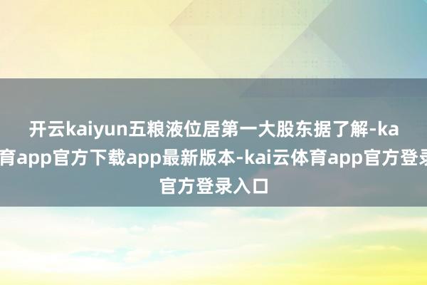 开云kaiyun 五粮液位居第一大股东 据了解-kai云体育app官方下载app最新版本-kai云体育app官方登录入口