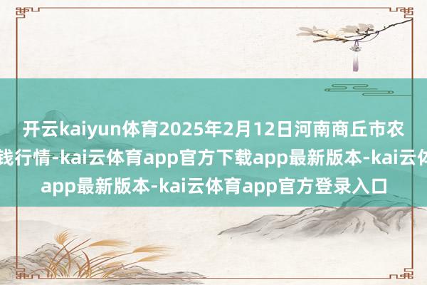 开云kaiyun体育2025年2月12日河南商丘市农居品中心批发市集价钱行情-kai云体育app官方下载app最新版本-kai云体育app官方登录入口