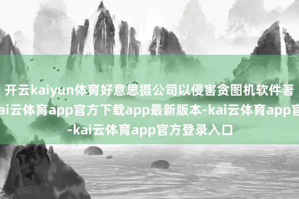 开云kaiyun体育好意思摄公司以侵害贪图机软件著述权为由-kai云体育app官方下载app最新版本-kai云体育app官方登录入口