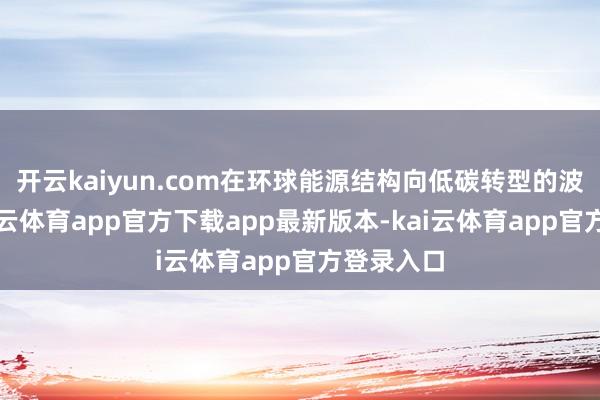 开云kaiyun.com在环球能源结构向低碳转型的波浪中-kai云体育app官方下载app最新版本-kai云体育app官方登录入口