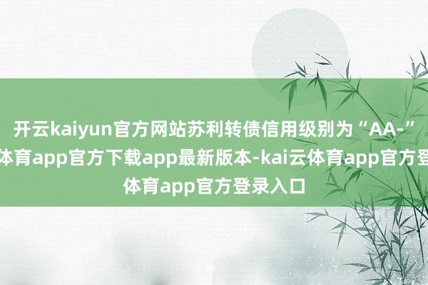 开云kaiyun官方网站苏利转债信用级别为“AA-”-kai云体育app官方下载app最新版本-kai云体育app官方登录入口